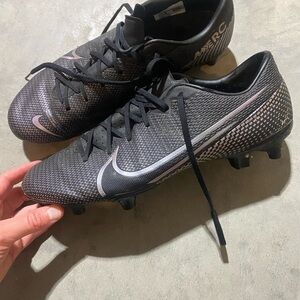 Nike Black and White Mercurial Soccer Cleats